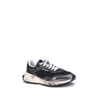 Schwarze athletische Sneakers aus Kalbsleder