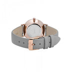 Graue Lederarmbanduhr