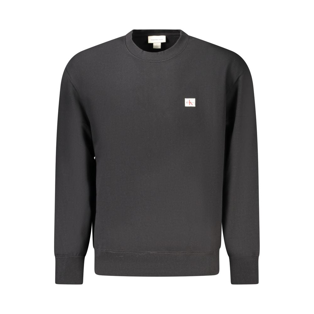 Schwarzes Herren-Sweatshirt aus Baumwolle