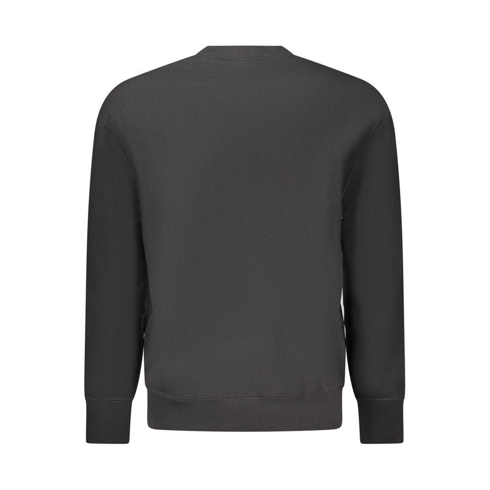 Schwarzes Herren-Sweatshirt aus Baumwolle