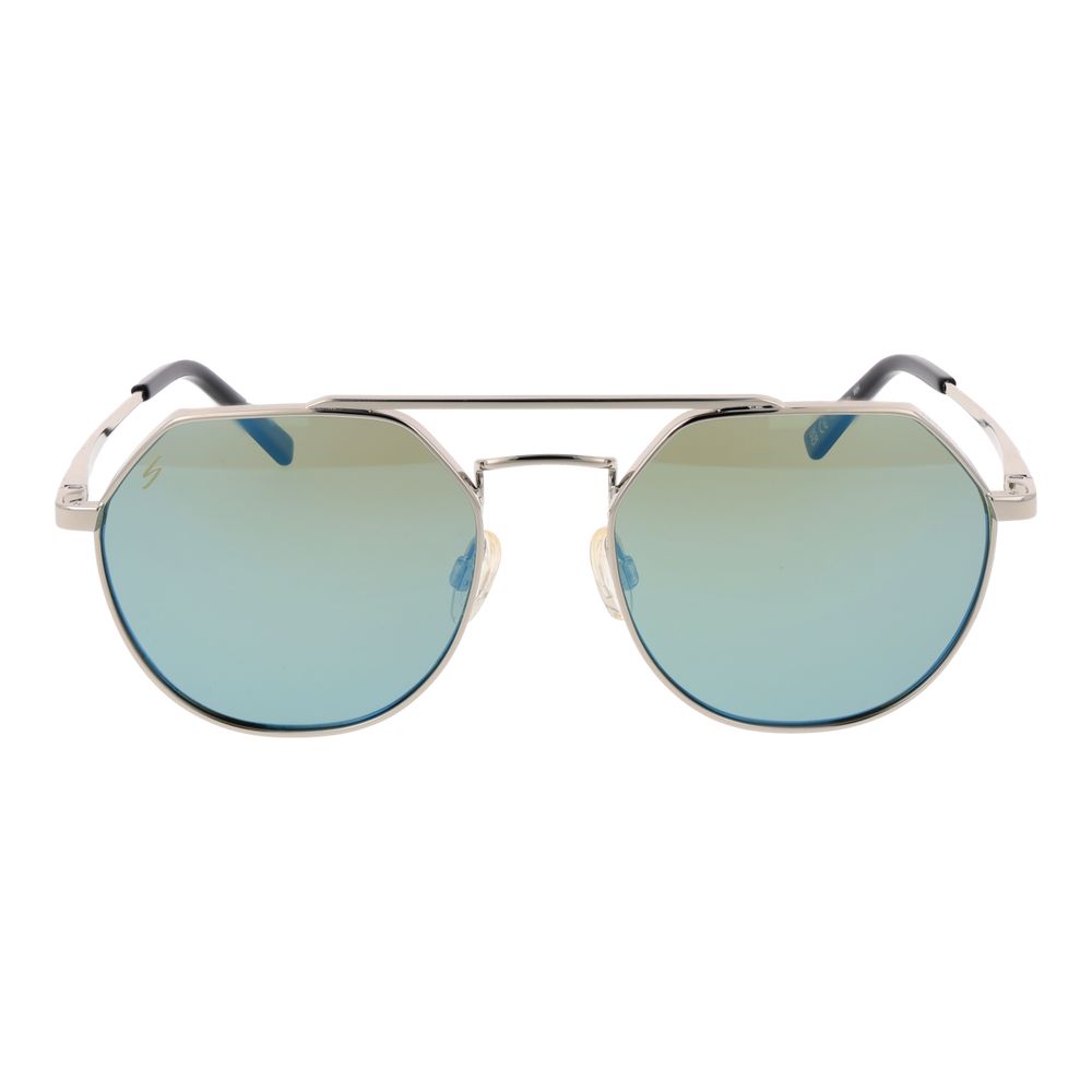 Sonnenbrille aus silbernem Metall