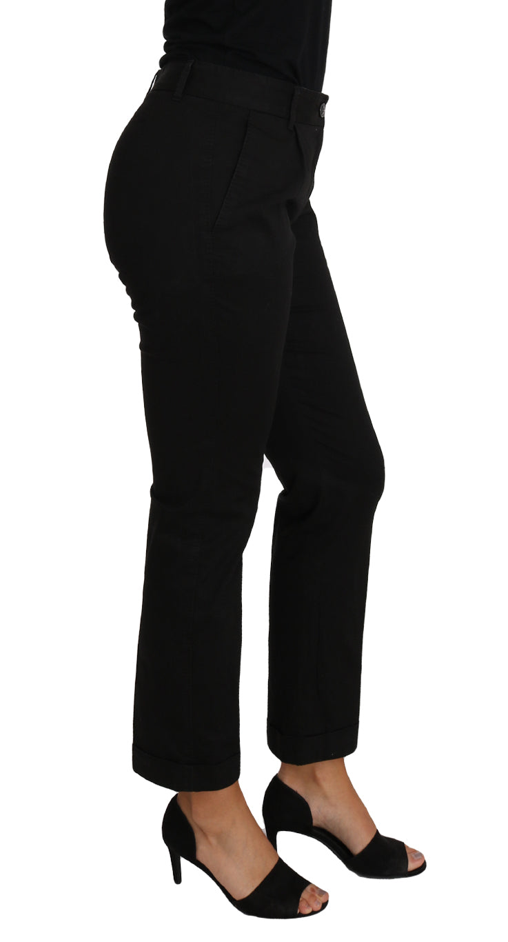 Schwarzes Kleid Kurze Gerader Schnitt Gerader Hosen