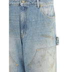 Blue Cotton Jeans Denim