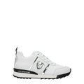 White Leather Low Top Sneakers