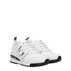 White Leather Low Top Sneakers