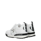 White Leather Low Top Sneakers