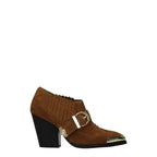 Braune Leder-Stiefeletten
