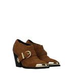 Braune Leder-Stiefeletten