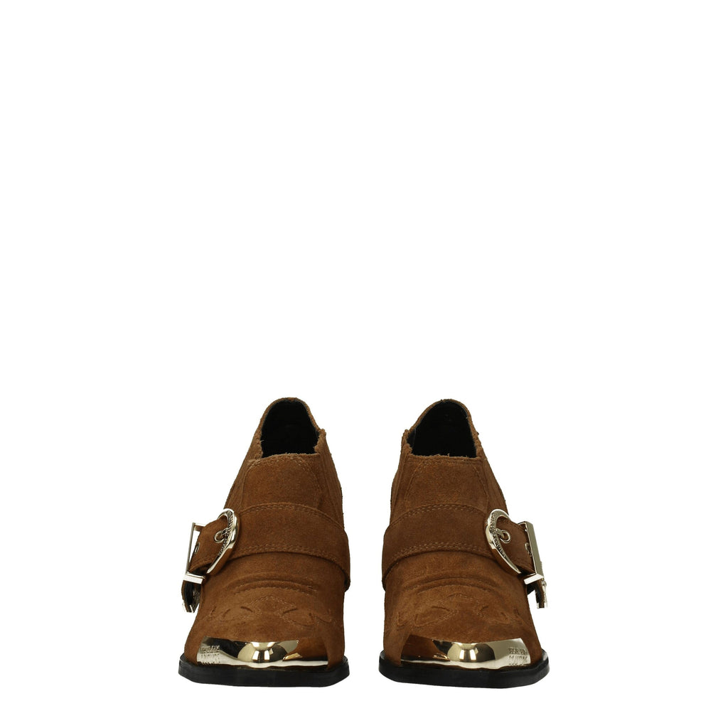 Braune Leder-Stiefeletten