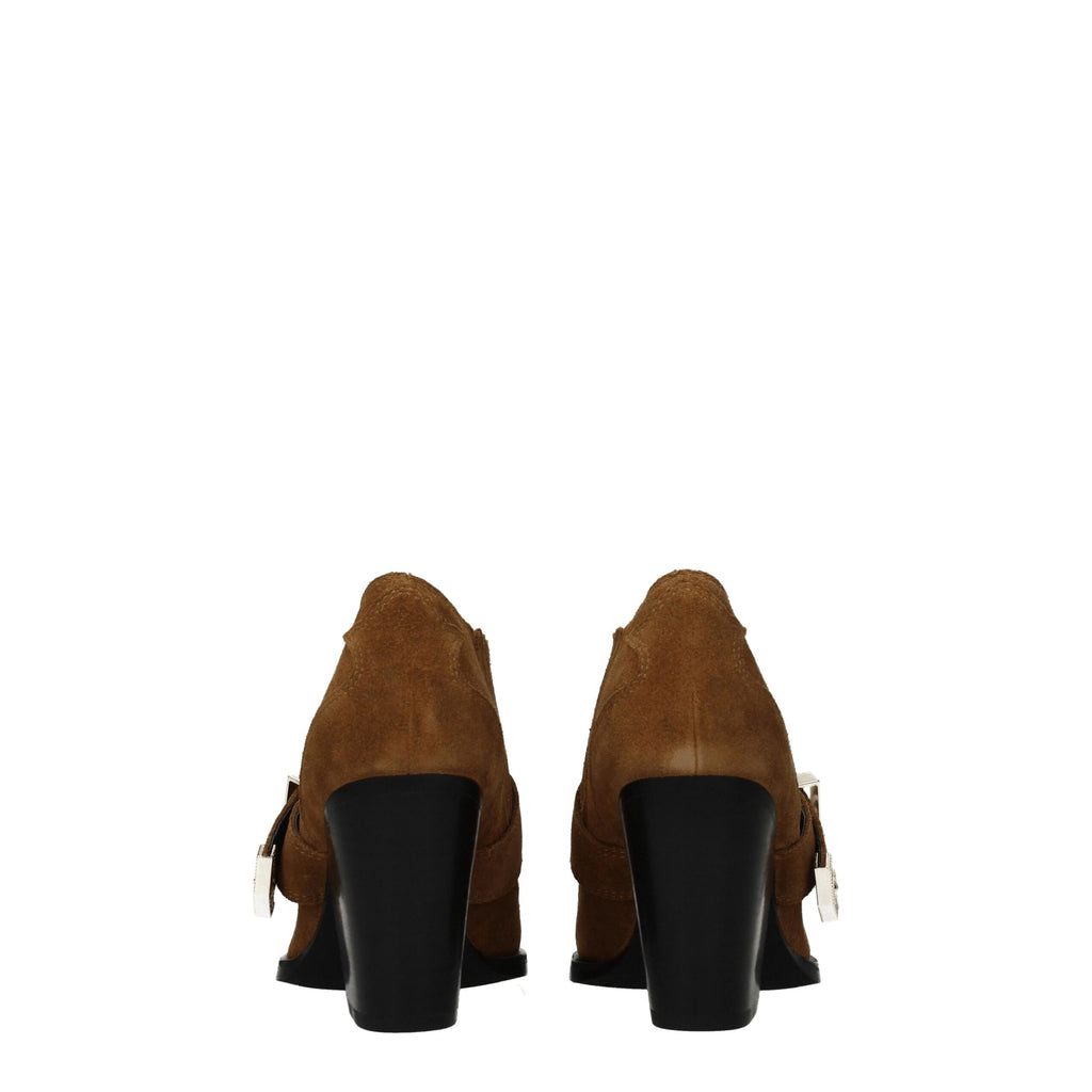 Braune Leder-Stiefeletten
