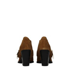 Braune Leder-Stiefeletten