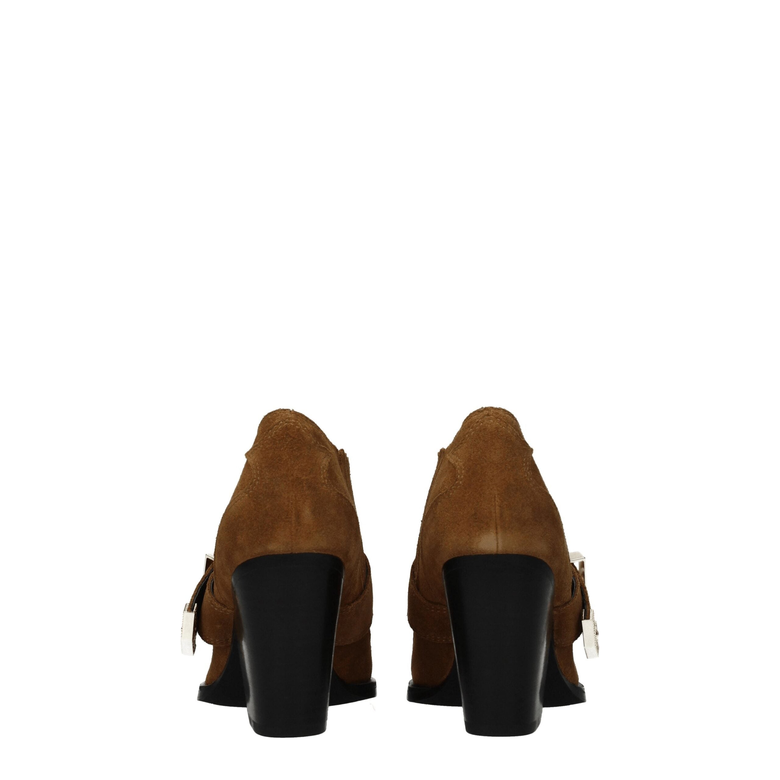 Braune Leder-Stiefeletten