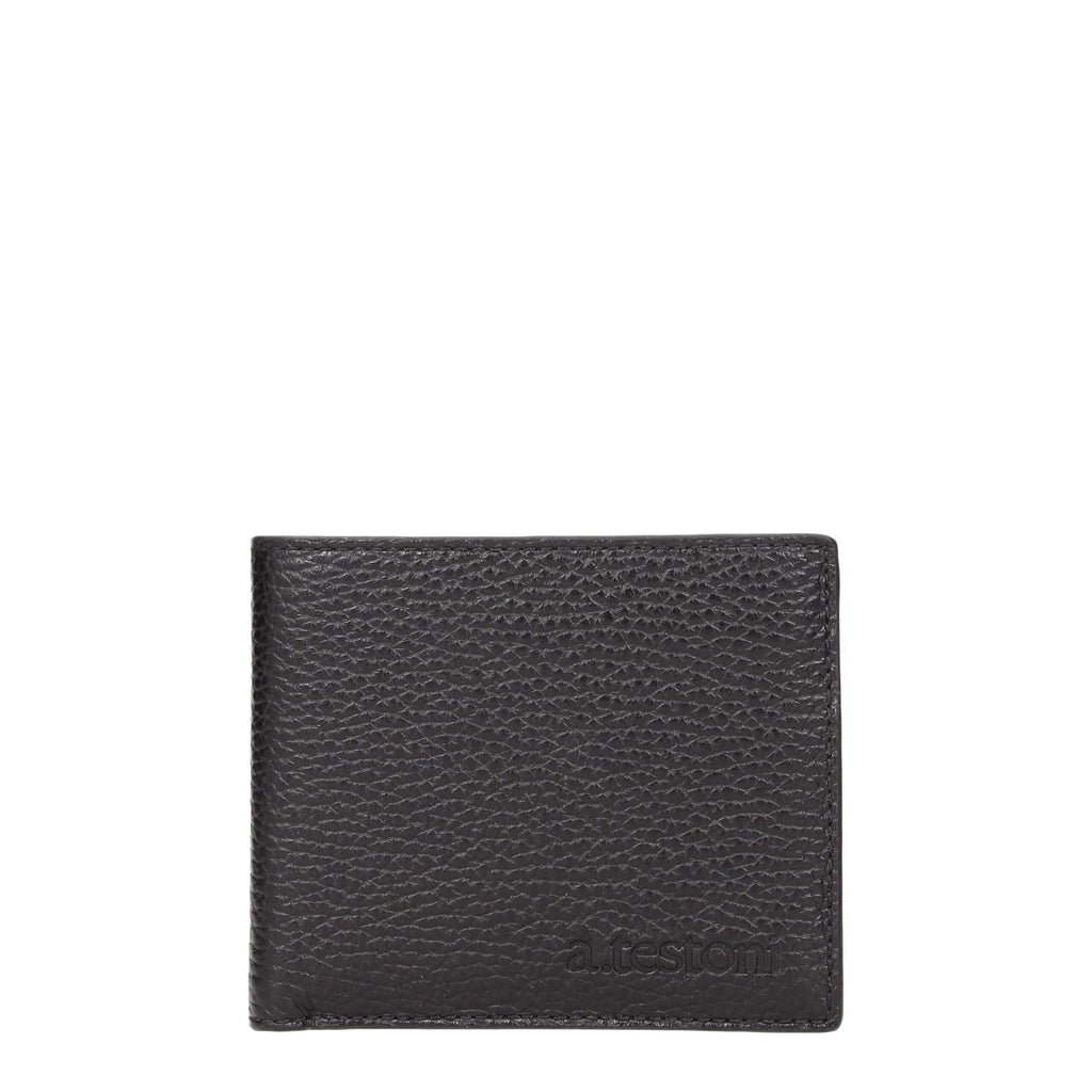 Portemonnaie aus schwarzem Leder
