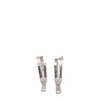 Gray Silver Earrings