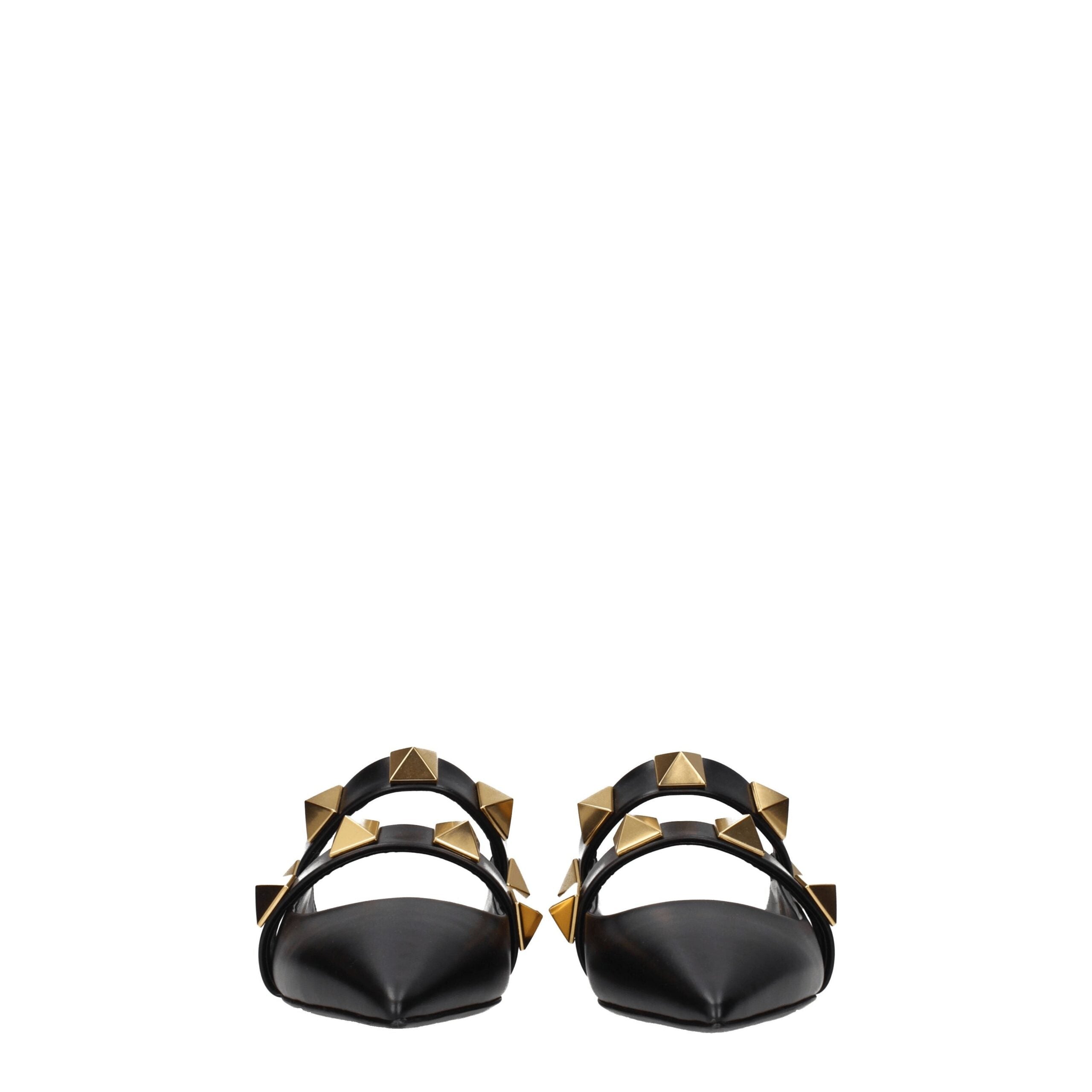 Mules in pelle nera