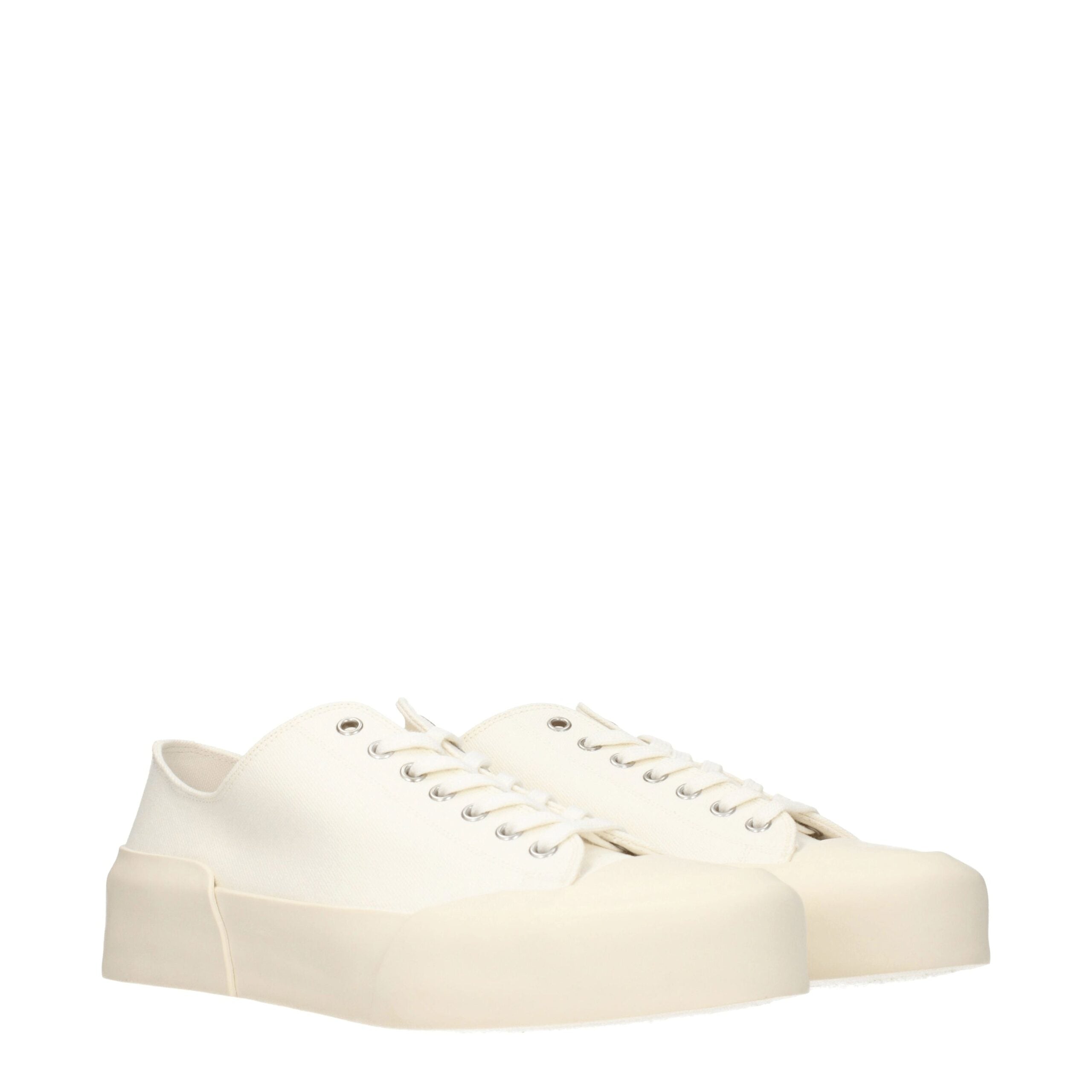Beige Sneaker aus Stoff