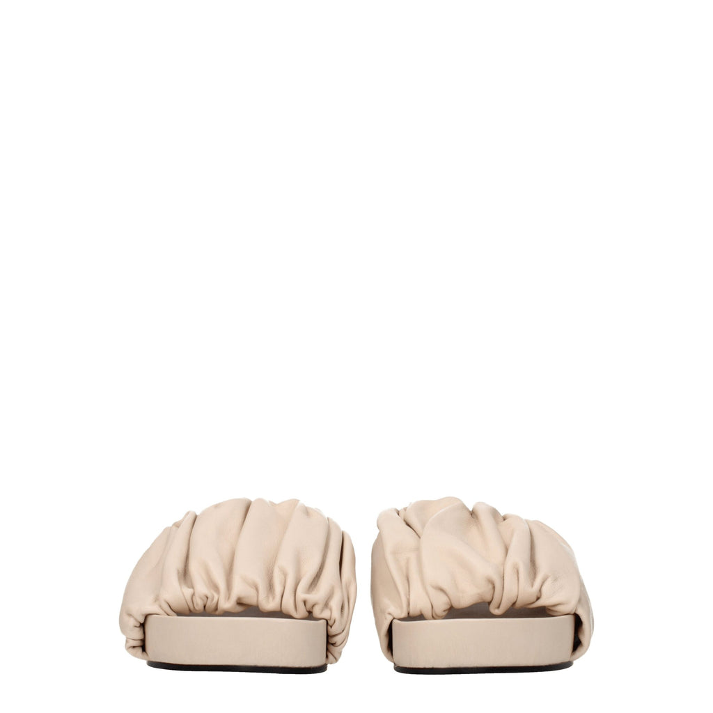 Pink Leather Slippers