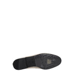 Beige Fabric Slip-On Loafers