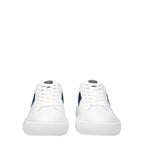 White Leather Low Top Sneakers
