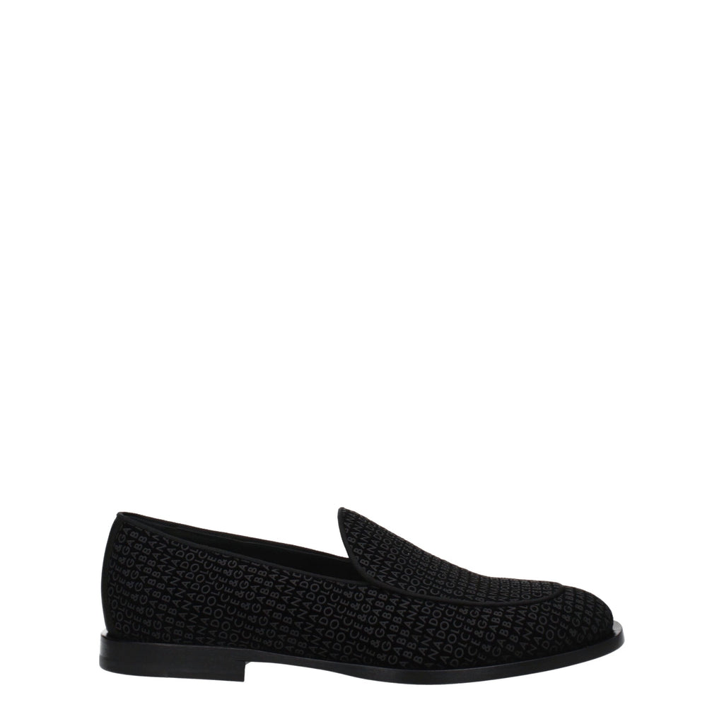 Schwarze Samt-Slipper
