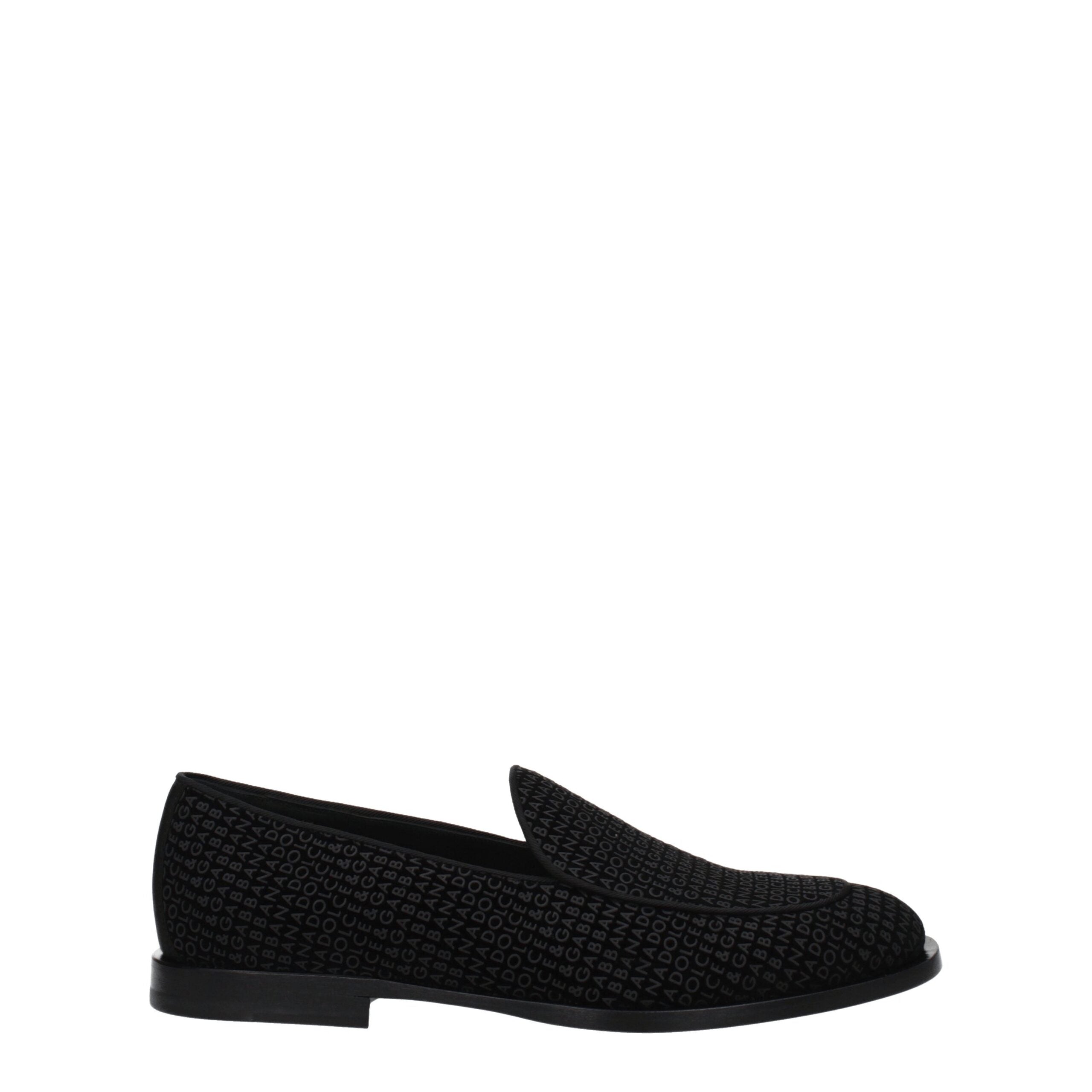 Mocassini slip-on in velluto nero