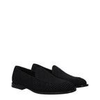 Schwarze Samt-Slipper