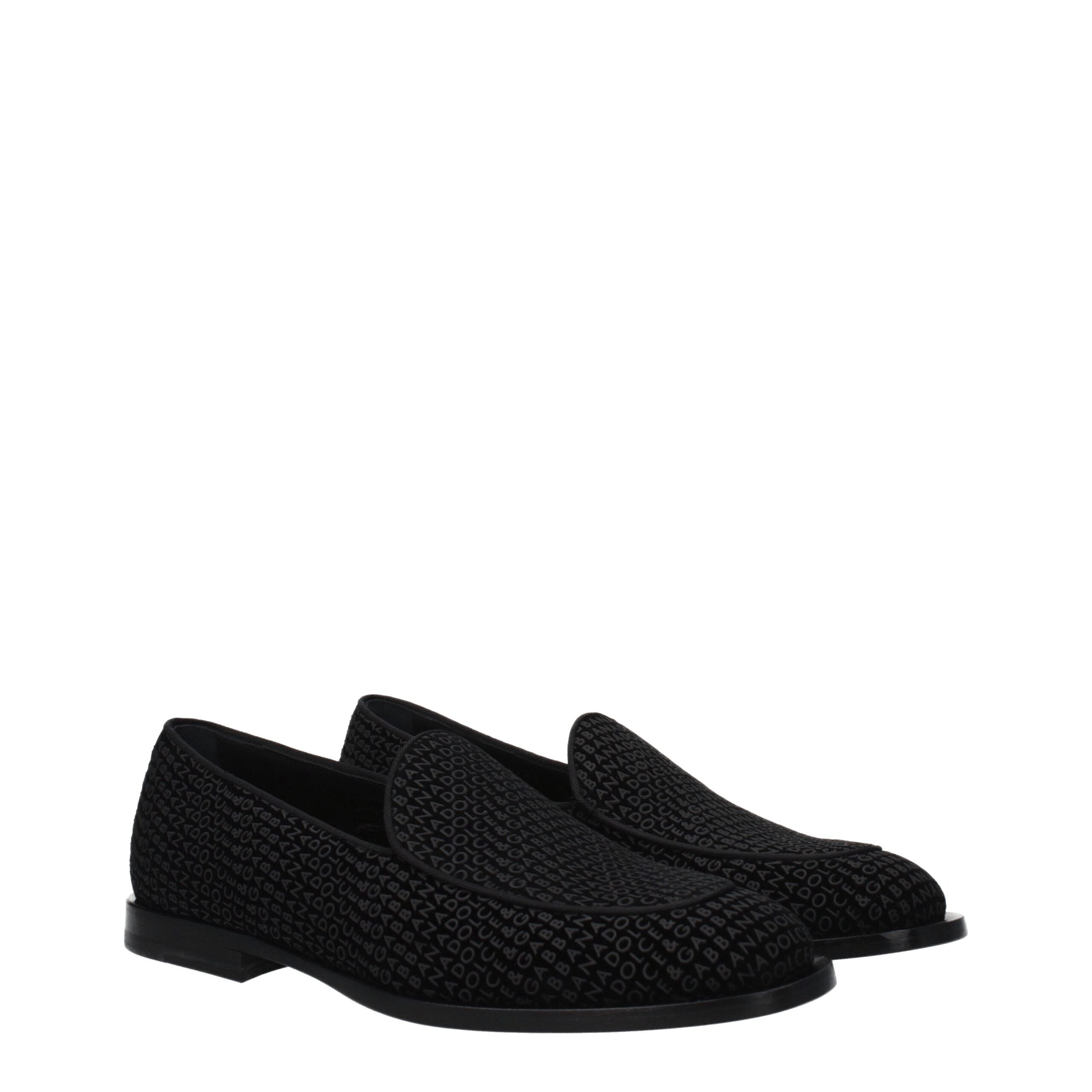 Mocassini slip-on in velluto nero