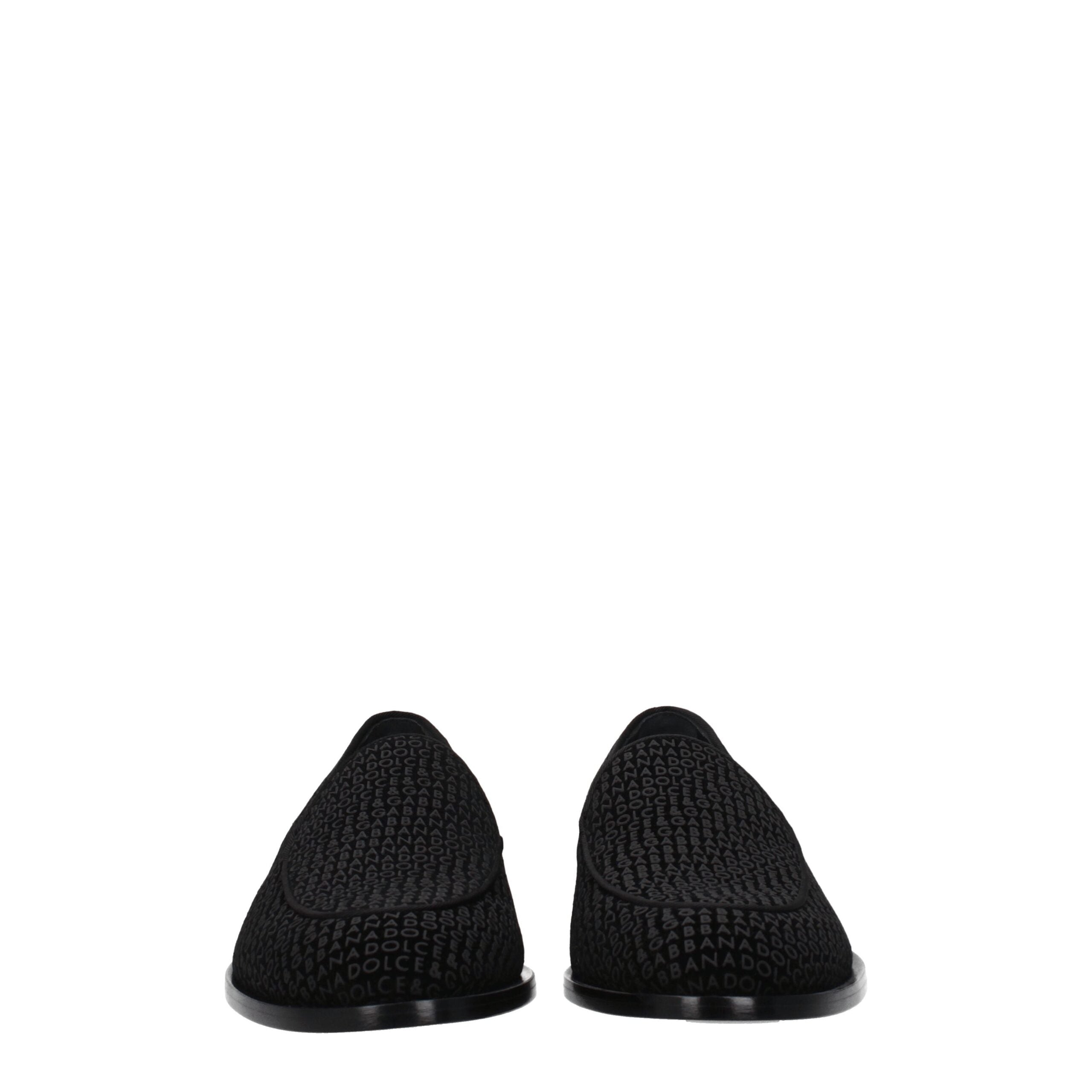 Mocassini slip-on in velluto nero