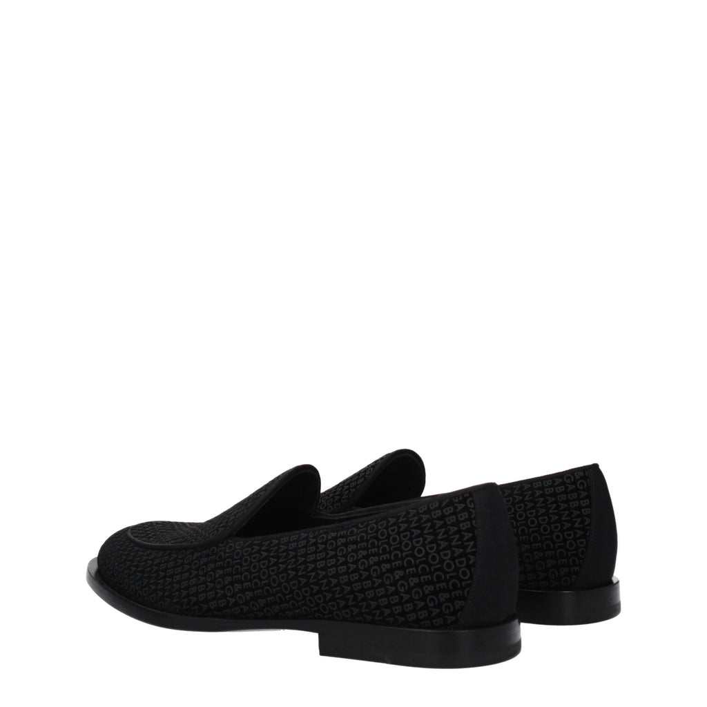 Schwarze Samt-Slipper