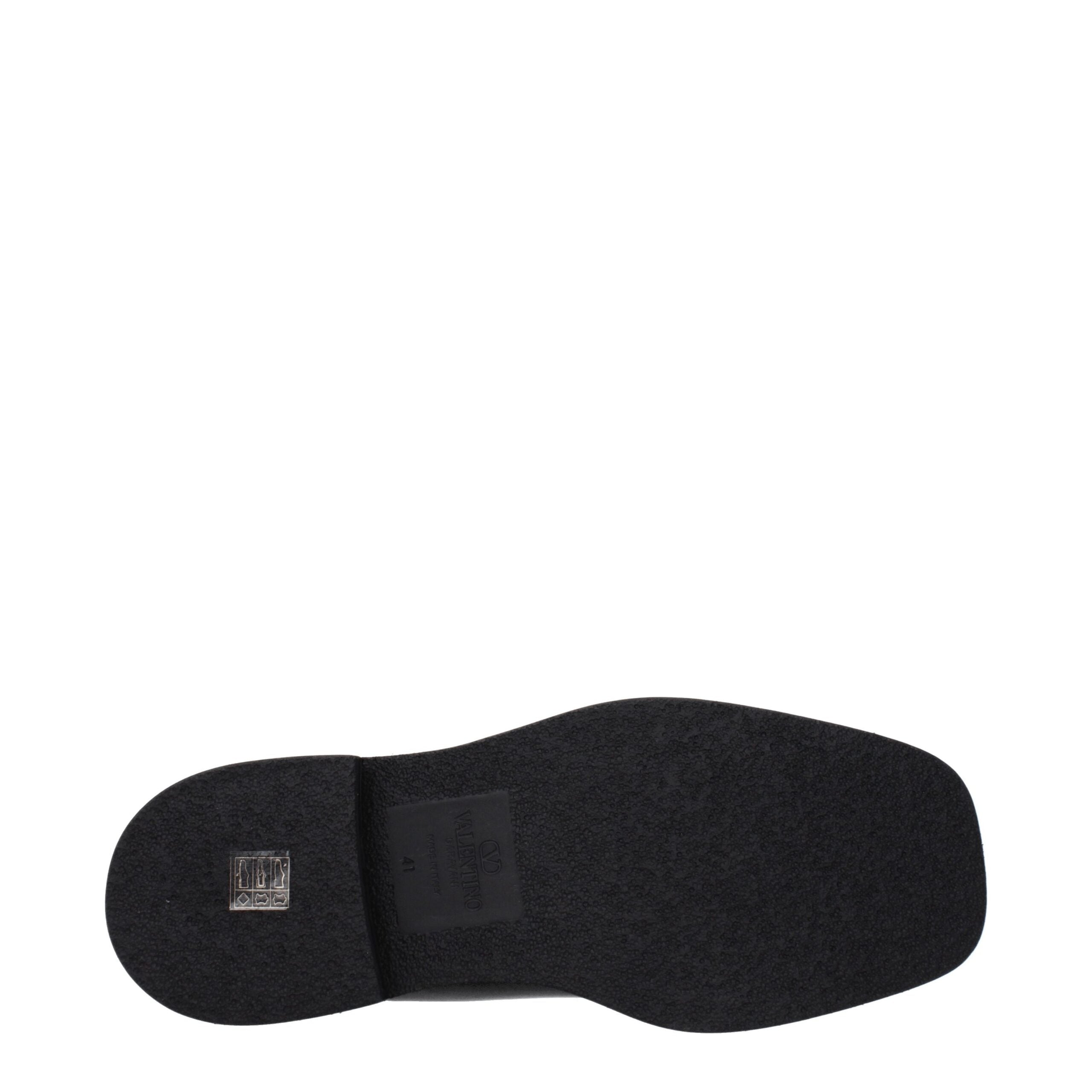 Schwarze Lederstiefeletten