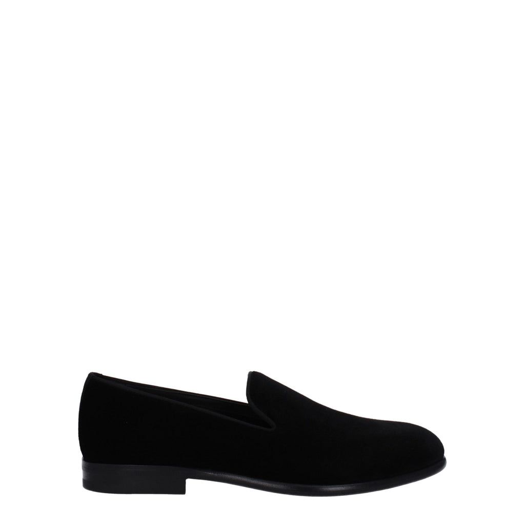 Schwarze Slipper aus Samt