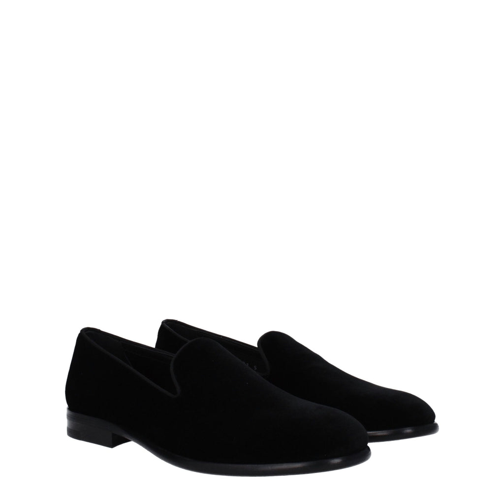Schwarze Slipper aus Samt