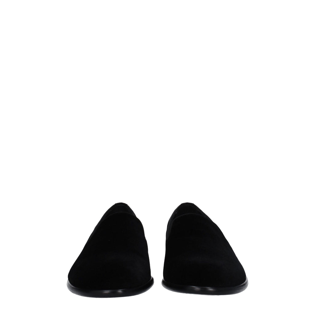 Schwarze Slipper aus Samt