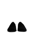 Schwarze Slipper aus Samt