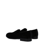 Schwarze Slipper aus Samt