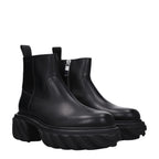 Black Leather Ankle Boots