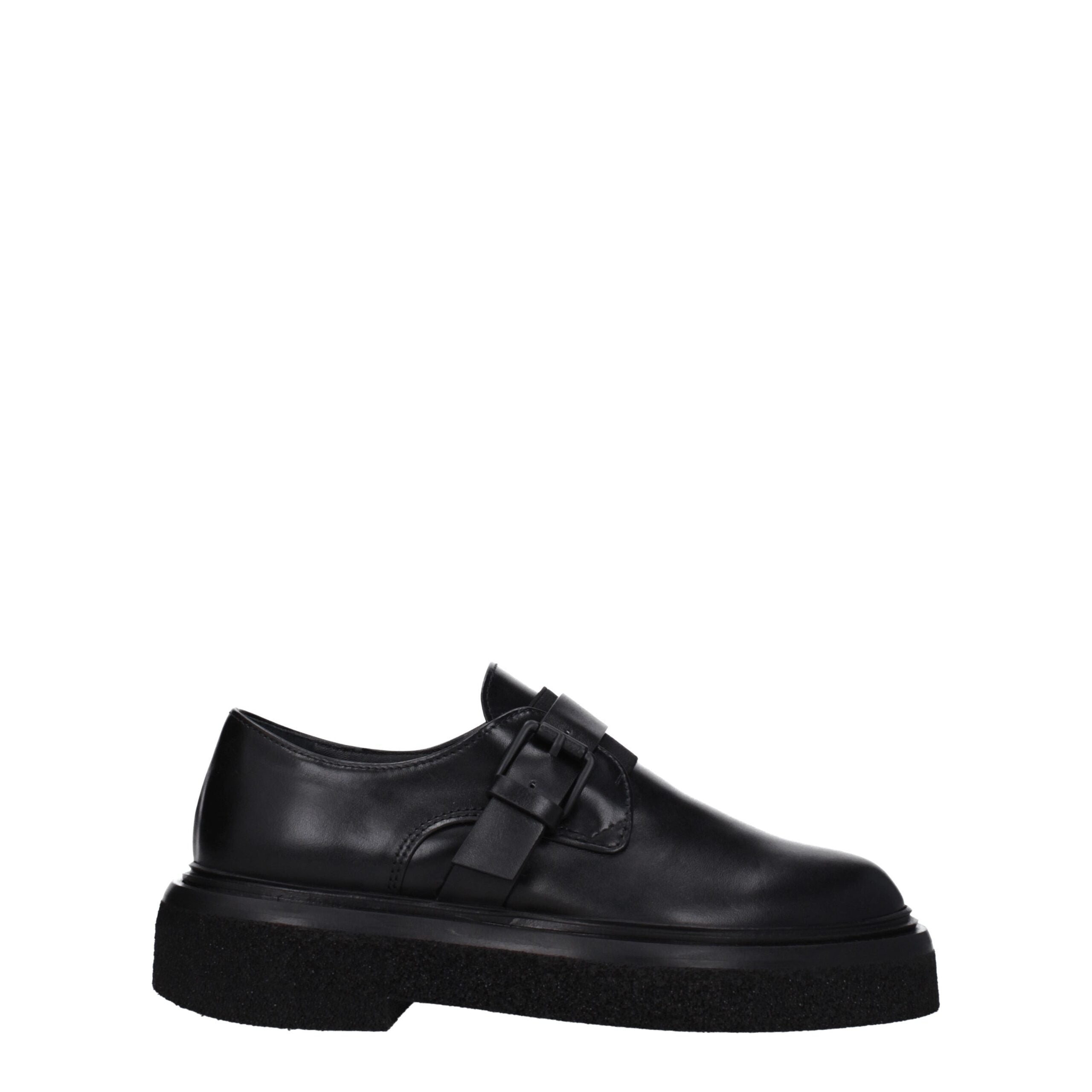 Schwarze Oxford- und Derbyschuhe aus Leder