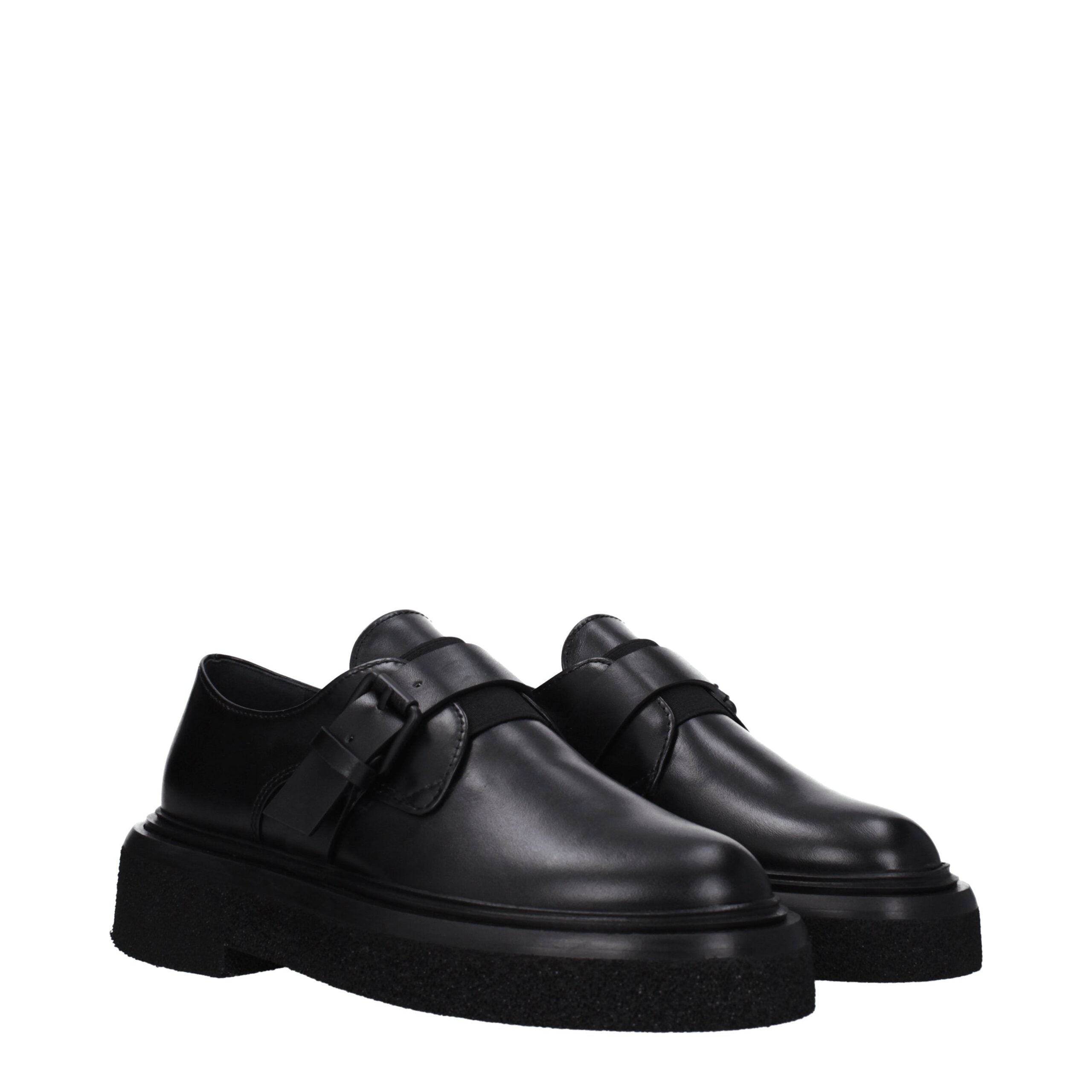 Schwarze Oxford- und Derbyschuhe aus Leder