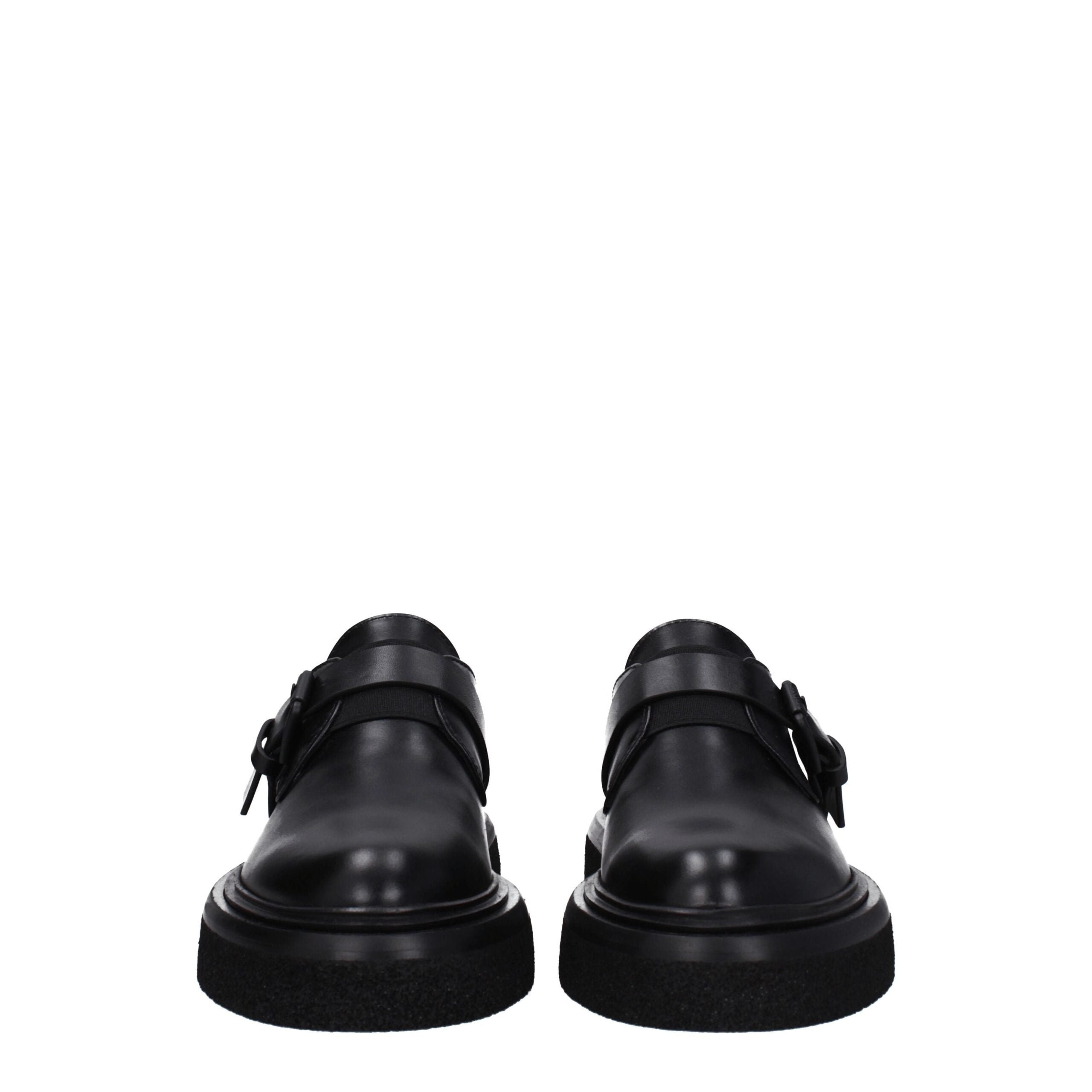 Schwarze Oxford- und Derbyschuhe aus Leder