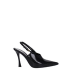 Black Leather High Heel Pumps