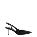 High Heels aus schwarzem Stoff