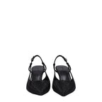 High Heels aus schwarzem Stoff