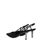 High Heels aus schwarzem Stoff