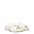 Pantofole in Pelle Bianca