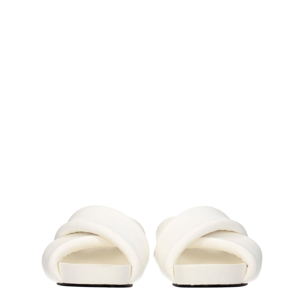 Pantofole in Pelle Bianca