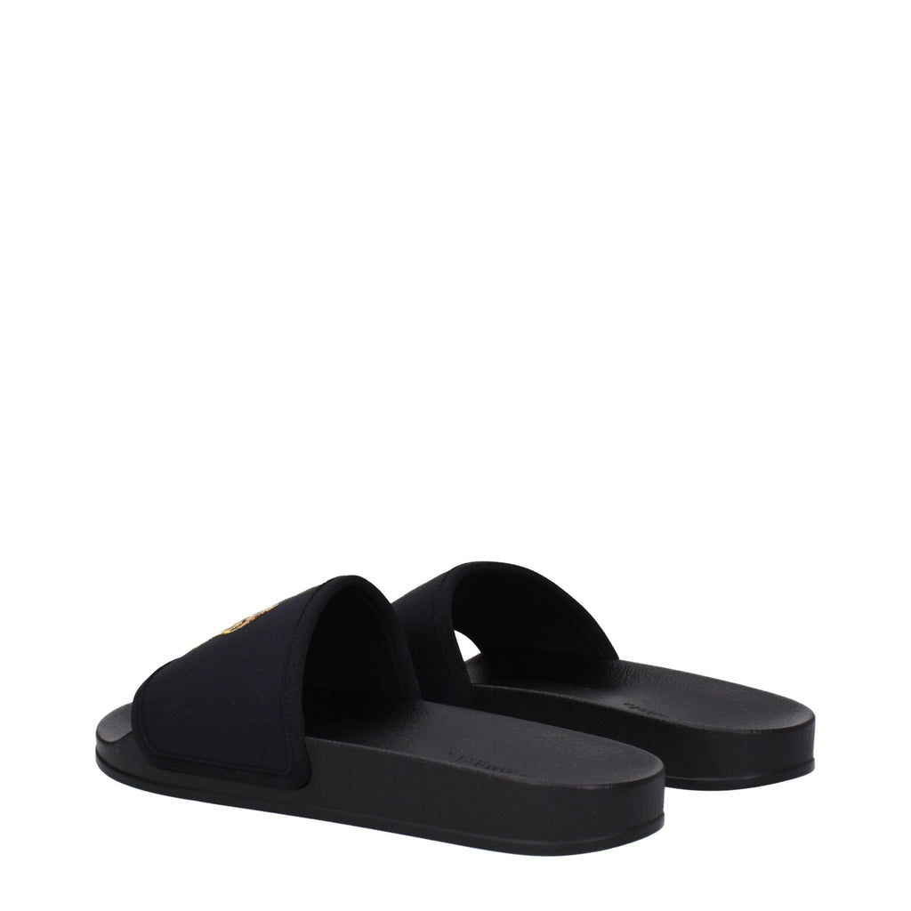 Pantofole in tessuto nero