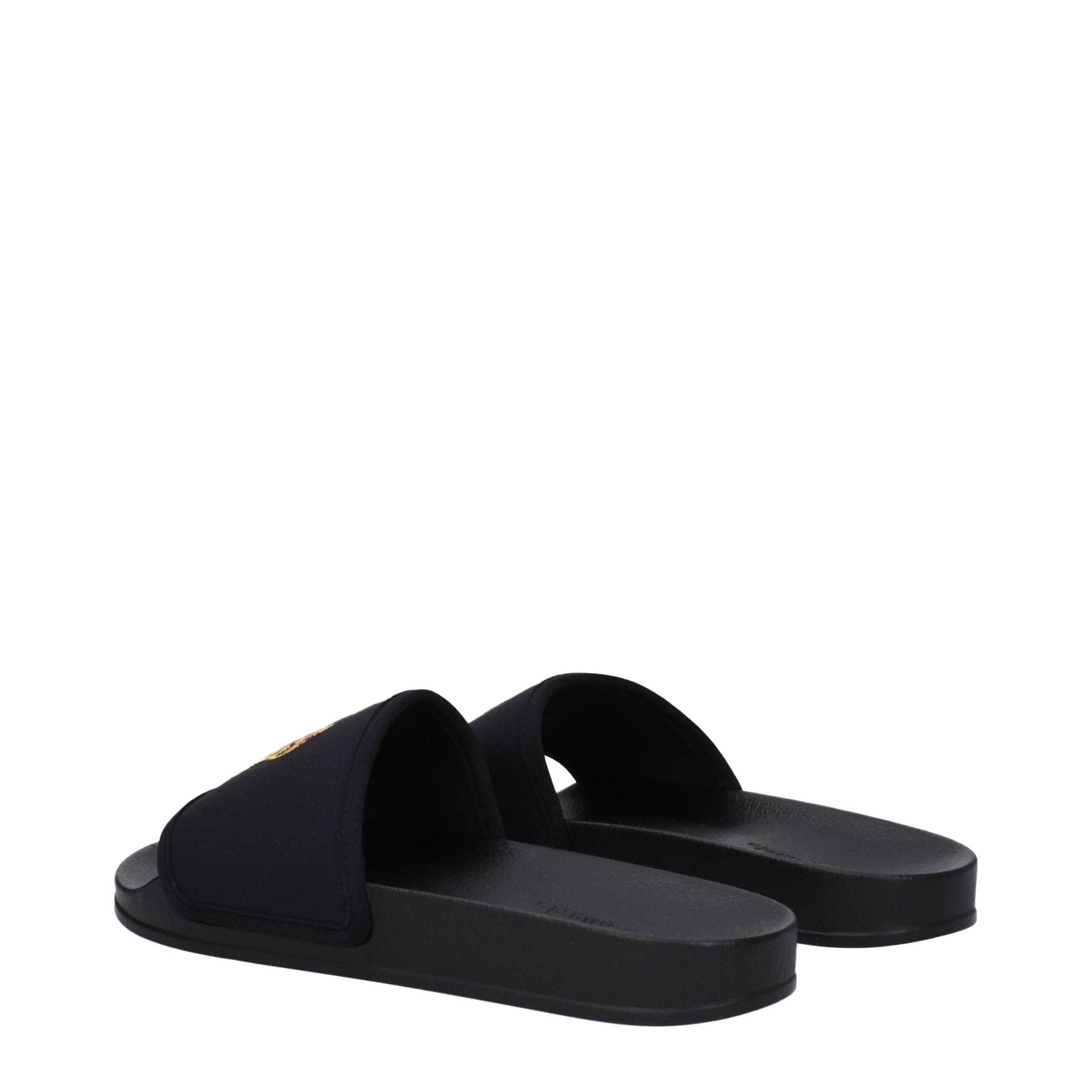 Pantofole in tessuto nero