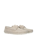 Slip-On Loafer aus grauem Leder