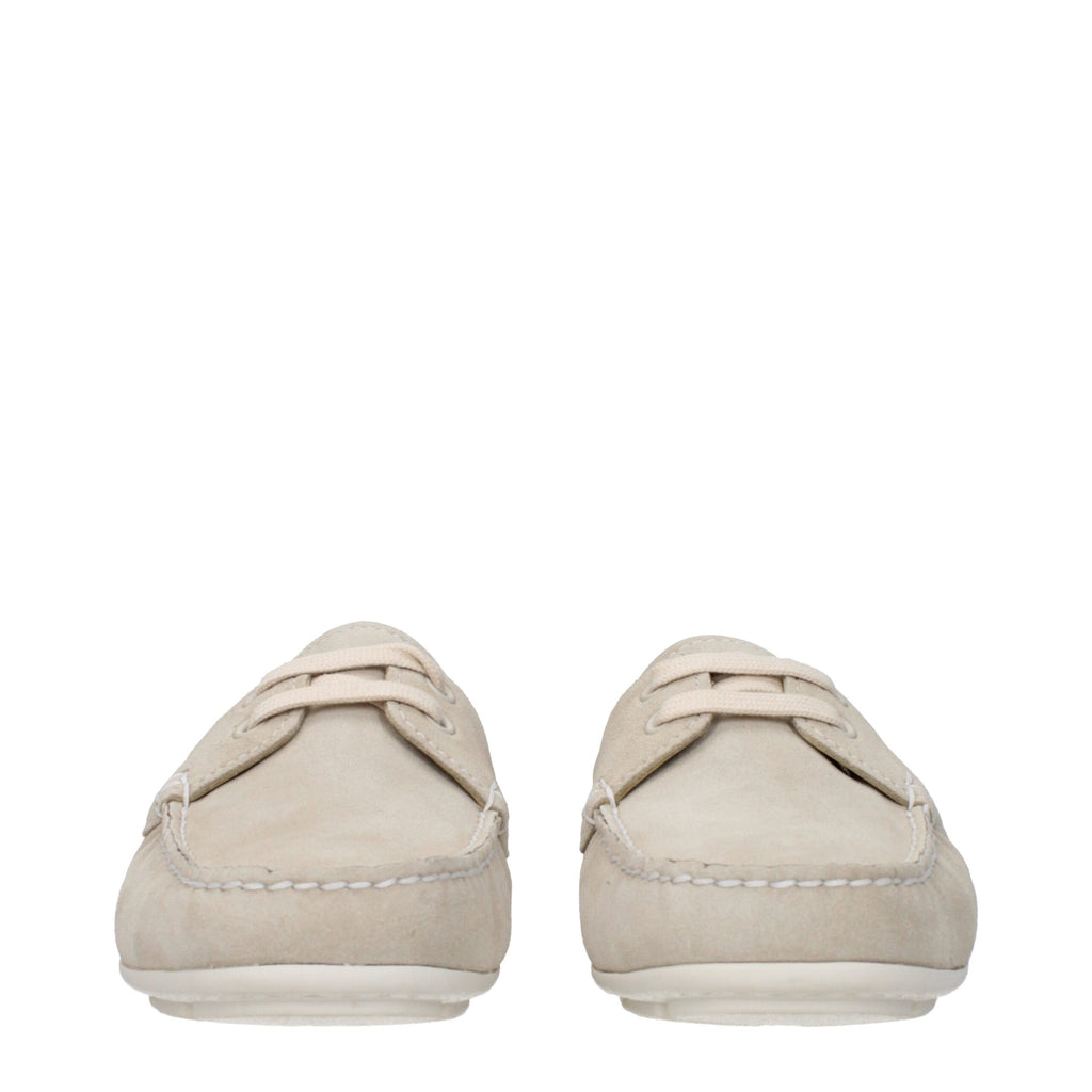 Slip-On Loafer aus grauem Leder