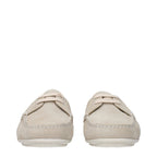 Slip-On Loafer aus grauem Leder